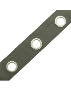 Fascia con occhielli argento opaco - Grigio kaki 2