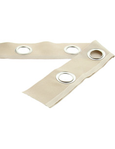Nastro con occhielli argento opaco - Mastice