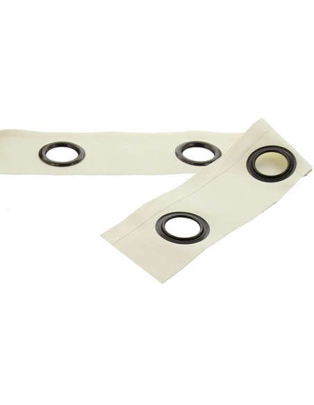 Fascia con occhielli canna di fucile - Bianco sporco