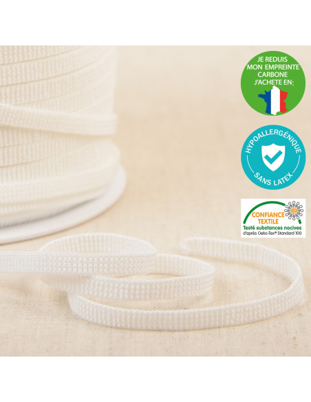 Elastico ipoallergenico senza lattice - Bianco