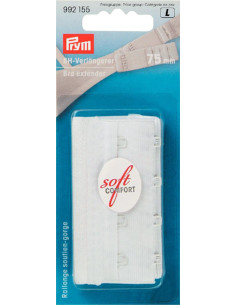 Prolunga per reggiseno - 75 mm - 4 ganci - Bianco