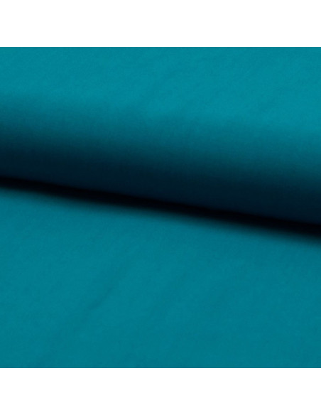 Tessuto popeline di viscosa - Blu petrolio chiaro