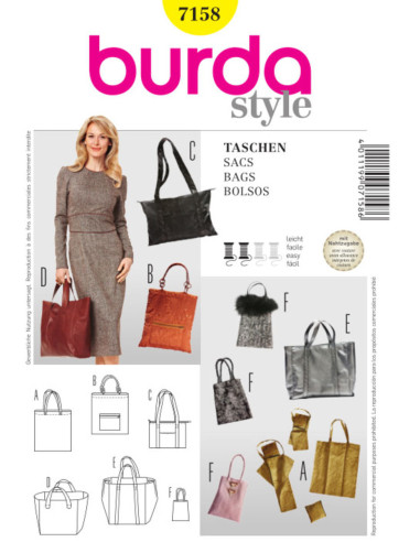 Modello di borse - Burda 7158
