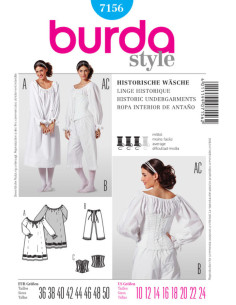 Modello di lingerie storico - Burda 7156