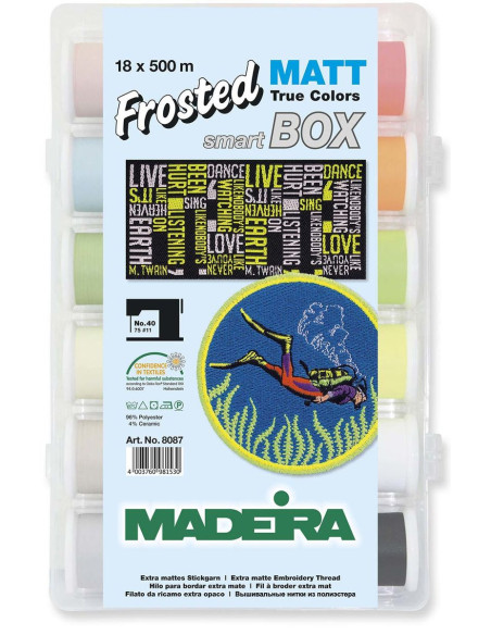 Valigia di fili da ricamo SmartBox Frosted Matt Madeira
