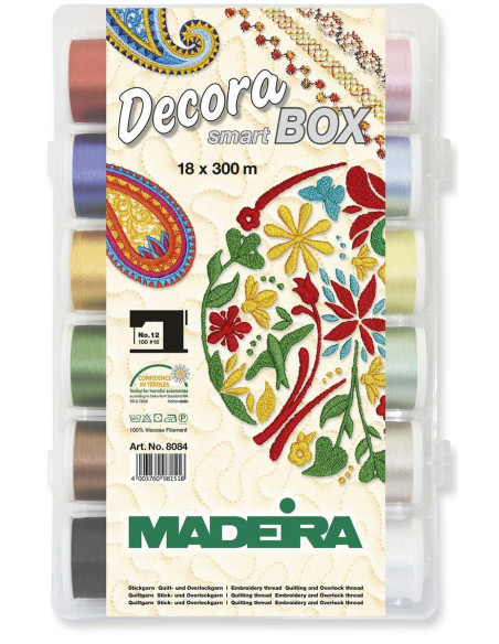 Valigia di fili da ricamo SmartBox Decora n° 12 Madeira