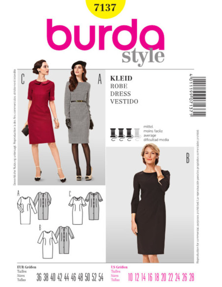 Modello di abito - Burda 7137
