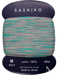 Filo sashiko Daruma Kasuri multicolore 2 colori 40 m 2
