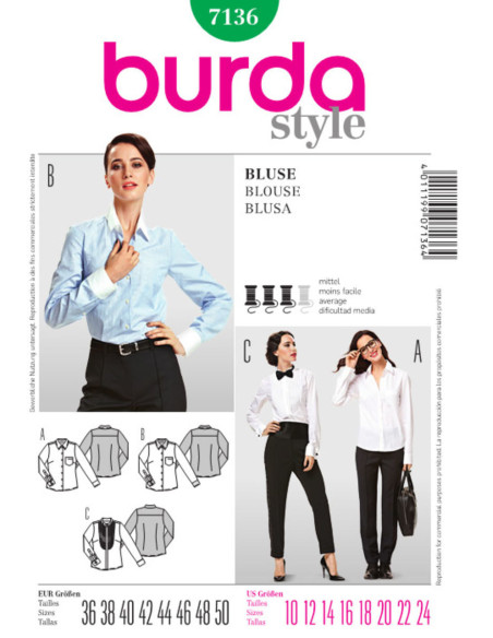 Modello di camicetta - Burda 7136