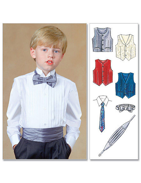 Modello per gilet, cintura, papillon e cravatta - McCall's 7223