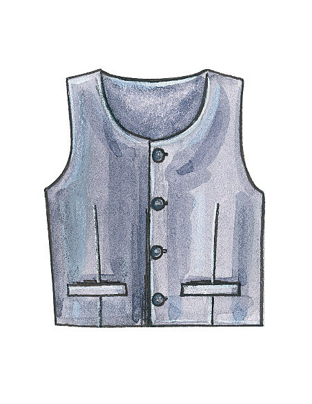 Modello per gilet, cintura, papillon e cravatta - McCall's 7223