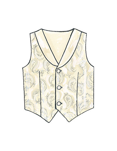 Modello per gilet, cintura, papillon e cravatta - McCall's 7223