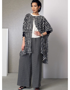 Modello di poncho, top, pantaloncini e pantaloni - Vogue 9191