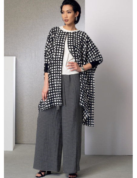 Modello di poncho, top, pantaloncini e pantaloni - Vogue 9191