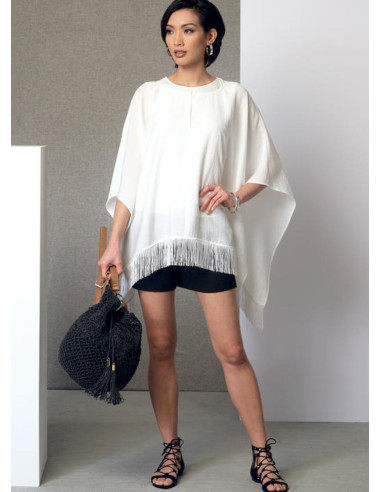 Modello di poncho, top, pantaloncini e pantaloni - Vogue 9191
