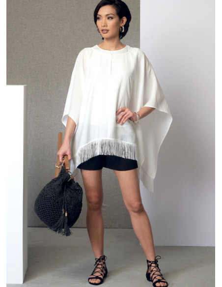 Modello di poncho, top, pantaloncini e pantaloni - Vogue 9191