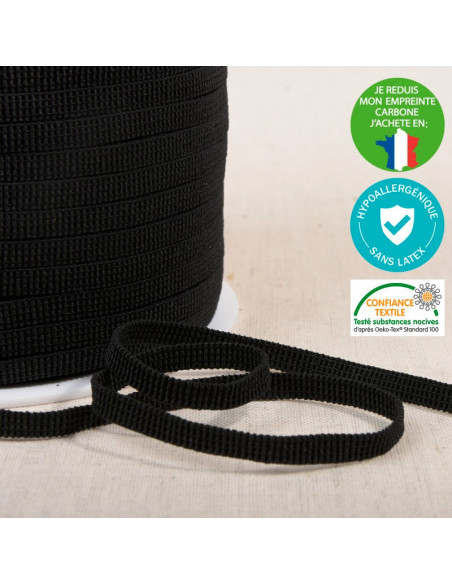 Elastico ipoallergenico senza lattice - Nero