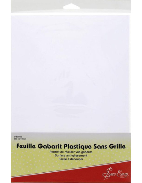 2 fogli di sagoma in plastica