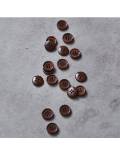 Pulsante corozo bordo arrotondato - Noce pecan 2