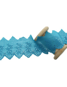 Ricamo inglese fiocco - Blu turchese