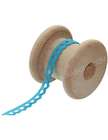 Pizzo cotone Basic - Blu turchese