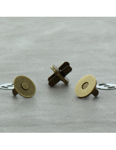 Confezione di 2 chiusure magnetiche 18 mm - Bronzo