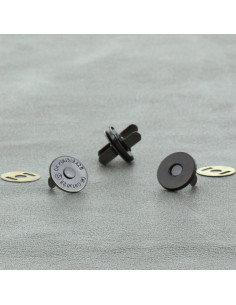 Confezione di 2 chiusure magnetiche 14 mm - Argento scuro