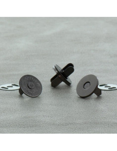 Confezione da 2 chiusure magnetiche 18 mm - Argento scuro