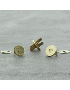 Confezione di 2 chiusure magnetiche 14 mm - Oro