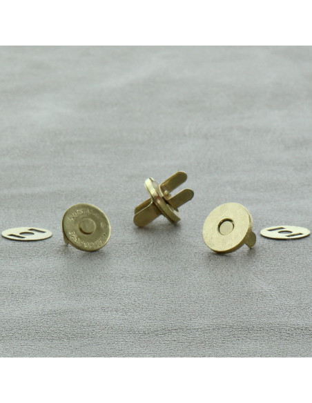 Confezione di 2 chiusure magnetiche 14 mm - Oro