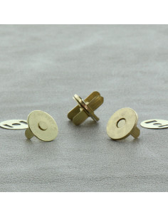 Confezione di 2 chiusure magnetiche 18 mm - Oro