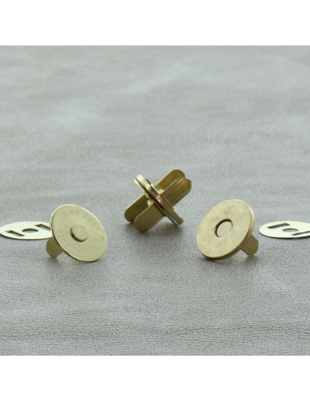 Confezione di 2 chiusure magnetiche 18 mm - Oro