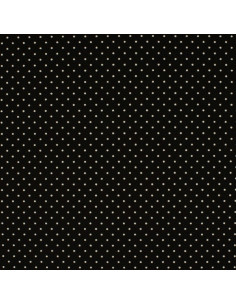 Tessuto di cotone a pois - Nero e bianco