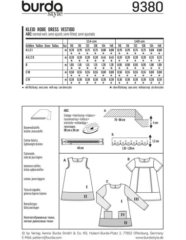 Modello di abito - Burda 9380