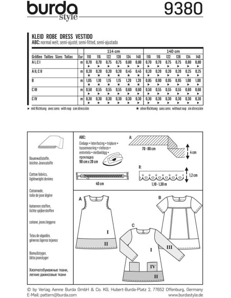 Modello di abito - Burda 9380