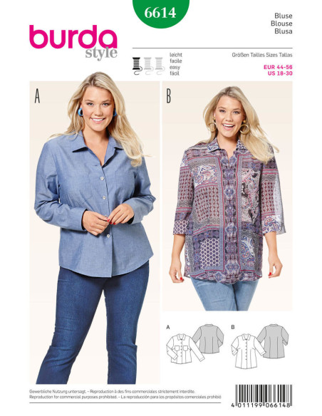 Modello di camicetta - Burda 6614