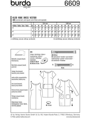 Modello di abito - Burda 6609