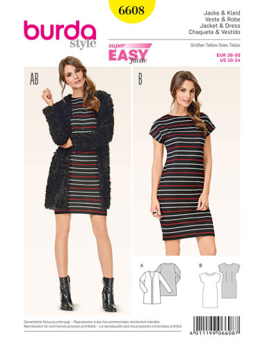 Modello di giacca e abito - Burda 6608