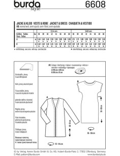 Modello di giacca e abito - Burda 6608 2