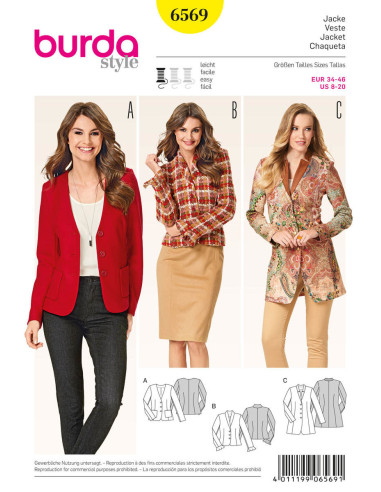Modello di giacca - Burda 6569