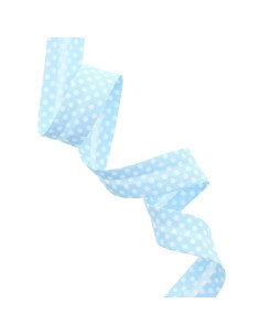 Nastro a pois - Azzurro cielo
