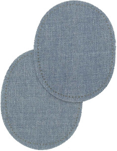 Toppe termoadesive per gomiti e ginocchia - Jeans azzurri