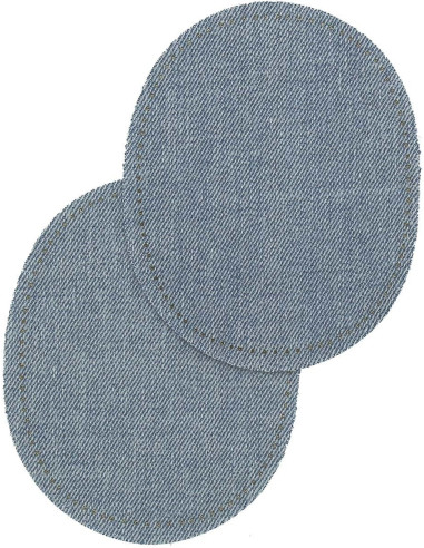 Toppe termoadesive per gomiti e ginocchia - Jeans azzurri