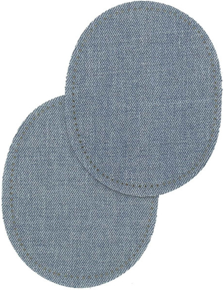 Toppe termoadesive per gomiti e ginocchia - Jeans azzurri