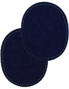Coppia di gomiti e ginocchia termoadesivi - Jeans blu marino