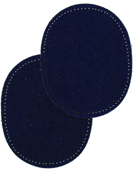 Coppia di gomiti e ginocchia termoadesivi - Jeans blu marino