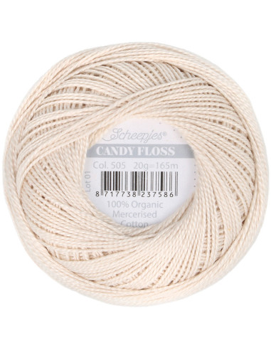 Gomitolo di cotone perlato Scheepjes Candy Floss
