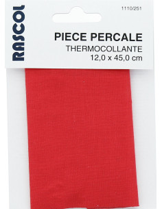 Percalle termoadesiva per riparazione - Rosso vermiglio
