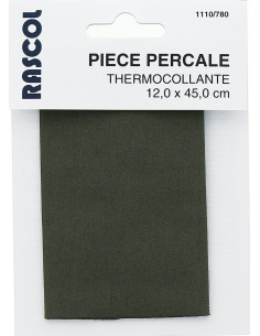 Tela termoadesiva per riparazione - Verde oliva scuro