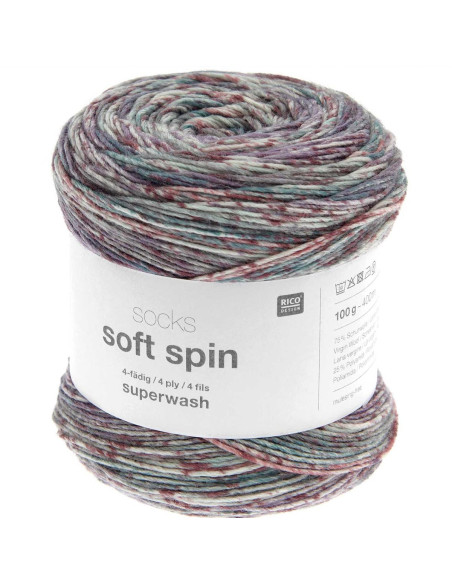 Filato per calze Soft Spin Rico Design